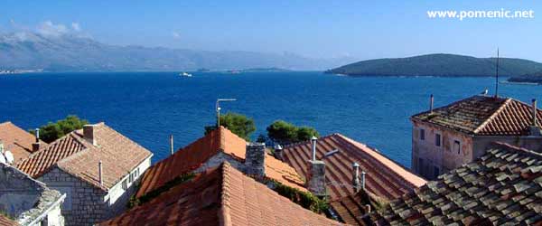 Views from the top floor of Korcula Pomenic Rooms